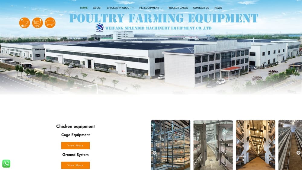 Screenshot of Weifang Splendid Machinery website
