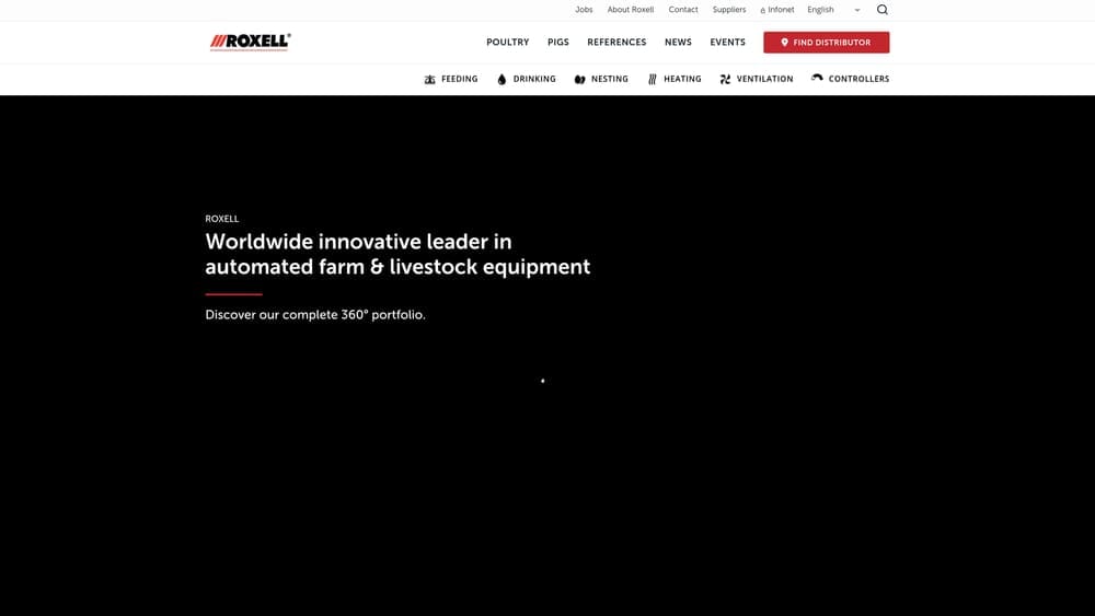 Screenshot of Roxell website