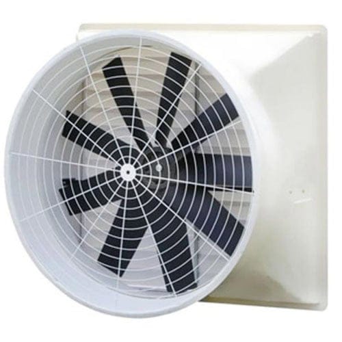 Modern inverter ventilation fan retrofit in poultry house tunnel ventilation system