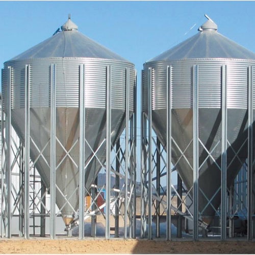 2026 Pneumatic Feed Silo System installed in commercial poultry farm